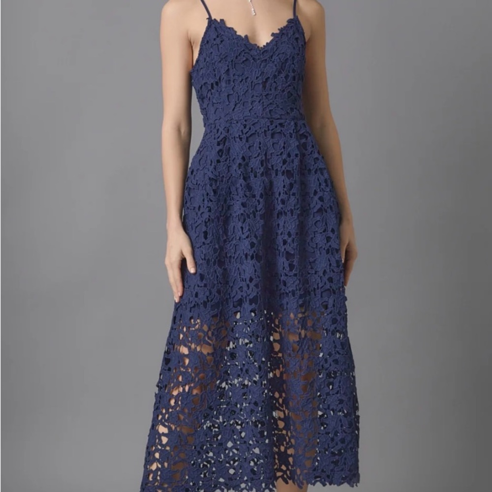 ASTR the Label Navy Lace Dress